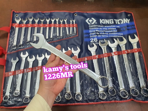 6-32mm Bộ cờ lê vòng miệng 26 chi tiết hệ mét Kingtony model 1226MR
