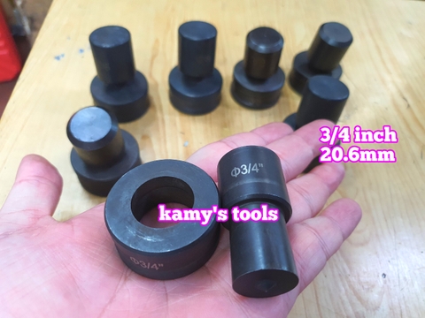 Khuôn đột lỗ mũi đột lỗ sắt V, thanh đồng cái dùng máy đột lỗ thủy lực CH-70 HHM-70 (bán lẻ 1 bộ)