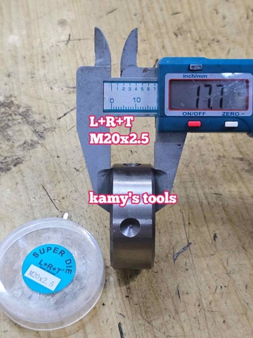 Bàn ren M20x1.5 M20x2.5 L+R+T (LRT) dụng cụ tạo ren ngoài bulong