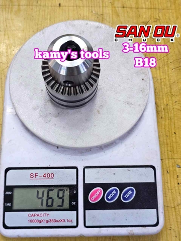 Đầu khoan đầu kẹp mũi khoan sắt 3-16mm lỗ côn B18 SAN OU SO-DC16B1