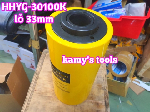 HHYG-30100K Kích thủy lực có lỗ rỗng tâm 30 tấn TLP hành trình 100mm lỗ 33mm 246mm-346mm
