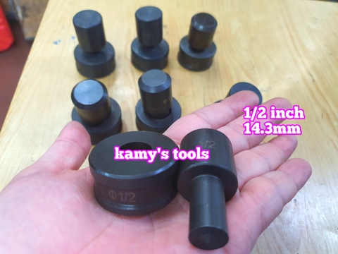 Khuôn đột lỗ mũi đột lỗ sắt V, thanh đồng cái dùng máy đột lỗ thủy lực CH-70 HHM-70 (bán lẻ 1 bộ)