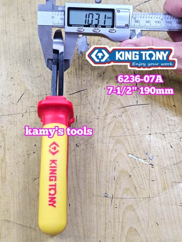 Kìm cắt cách điện VDE 1000V Kingtony 7-1/2 inch 190mm 6236-07A