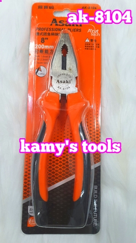 Kìm điện kiểu đức Asaki 6 inch 7 inch 8 inch AK-8102 AK-8103 AK-8104, kềm điện