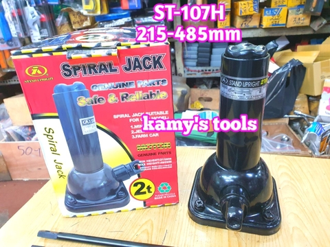 ST-107H Bộ kích quay tay 3 khúc con đội nâng gầm xe ô tô Toyota Innova, Fortuner, SUV, bán tải Stand Upright 215-485mm