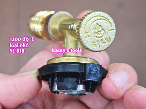 Đèn khò ga bằng đồng nguyên khối cao cấp có núm điều chỉnh nhiệt độ 1300 độ C loại nhỏ và loại lớn kamytools