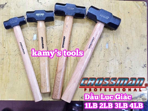 Búa thép đầu lục giác cán gỗ 1LB 2LB 3LB 4LB Crossman 68-401 68-402 68-403 68-404