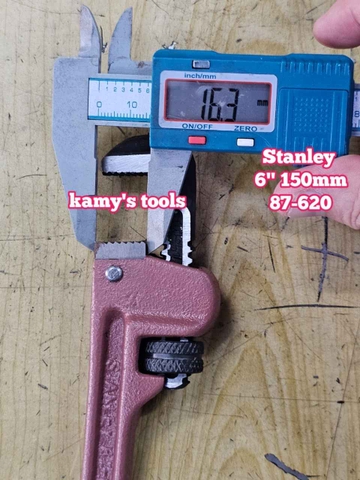 Mỏ lết răng 6 inch 150mm Stanley 87-620 ngàm mở 22mm
