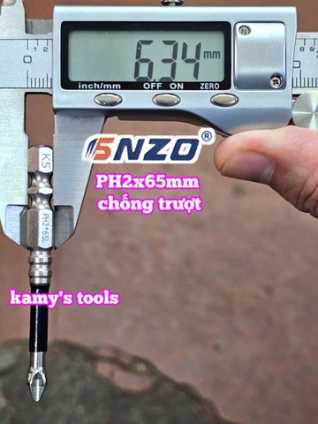 Đầu mũi bắn vít bake PH2 dài 65mm chống trượt SNZO SO-52206 (bán lẻ 1 cây)