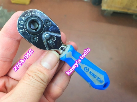 Cần siết tự động 1/4 inch 2 đầu vặn vít vặn tuýp 72 răng Kingtony 276A-04G dài 111mm