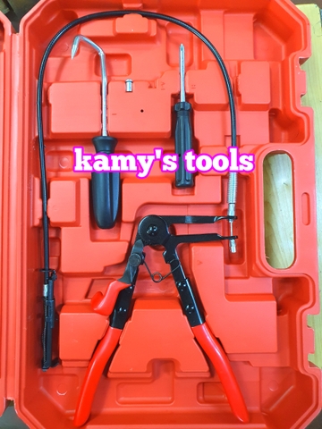 Bộ kìm tháo lắp cổ dê kẹp ống dẫn nhiên liệu 9 chi tiết kamytools