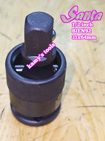 Đầu tuýp nối lắc léo đen gật gù xoay 360 độ Santa 1/2 inch dài 31x64mm BIEN92