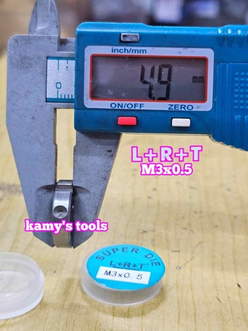 Bàn ren M3x0.5 (3x0.5) L+R+T (LRT) dụng cụ tạo ren ngoài bulong