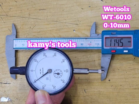 Đồng hồ so 0-10mm Wetools WT-6010 mặt 56mm