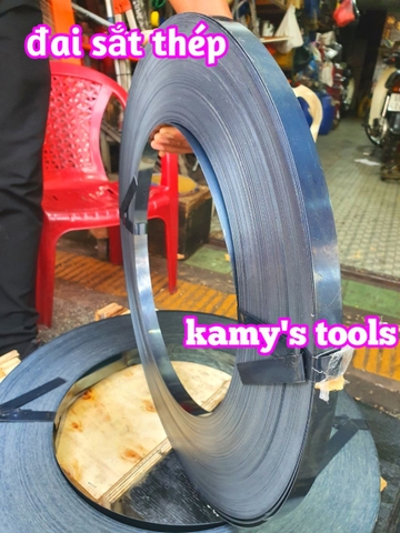 Cuộn đai sắt thép đóng đai kiện hàng 16mm 19mm 32mm một bành 50kg kamytools