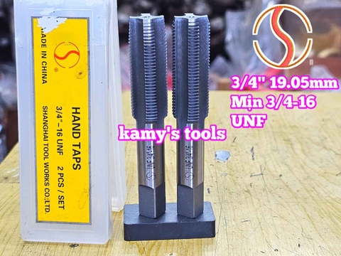Bộ taro hệ inch tạo ren trong 3/4 inch (19.05mm) Shanghai bước ren thô và mịn 3/4-10 UNC 3/4-16 UNF