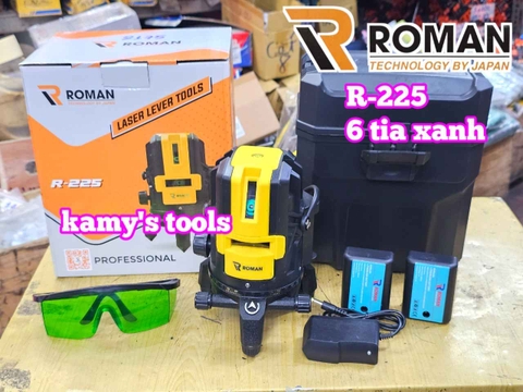 Máy cân mực bắn cốt căn laser 6 tia xanh Roman R-225