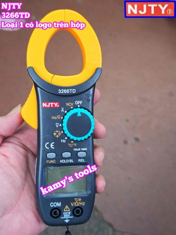 Ampe kìm 400A NJTY 3266TD Loại 1 Đo Tụ Tần Số Nhiệt Độ dài 185mm ngàm kẹp 30mm