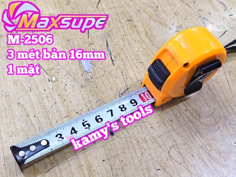 Thước kéo thước cuộn rút 3 mét 3m Maxsupe M-2506 bản 16mm 1 mặt