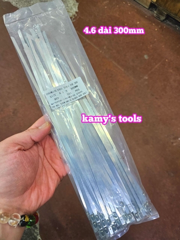 Dây thít dây rút inox 4.6mm 7.9mm inox 304 dài 100mm 150mm 200mm 250mm 300mm 350mm 400mm 500mm 600mm 800mm 1000mm 1200mm