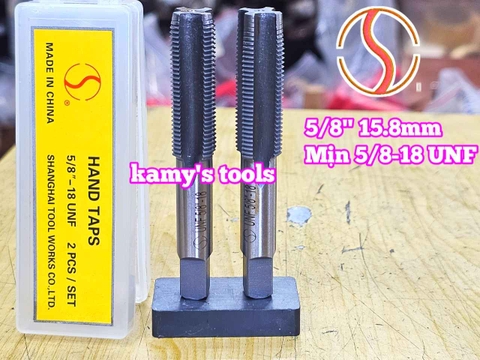 Bộ taro hệ inch tạo ren trong 5/8 inch (15.8mm) Shanghai bước ren thô và mịn 5/8-11 UNC 5/8-18 UNF