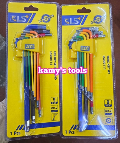 Bộ khóa lục giác bi và bông hoa thị LS+ 9 cây model LS200112 và LS200111