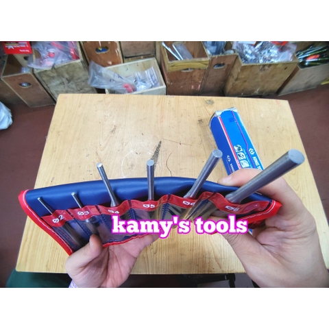 Bộ đột đục lỗ bông tu 6 cây Kingtony model 1006PR, bung tu