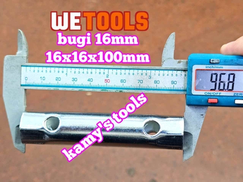 Cây cần tuýp điếu mở bugi 2 đầu 16mm không ron cao su Wetools WT-201616B