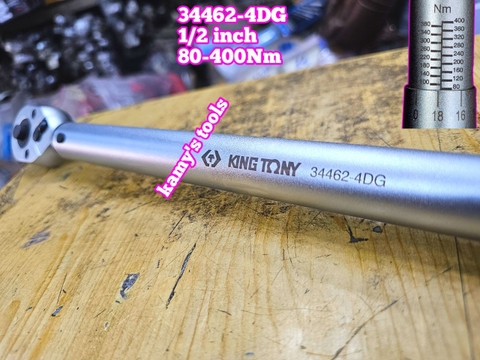 Cần siết lực Kingtony 1/2 inch 34462-4DG 80-400Nm dài 613mm, cần chỉnh lực