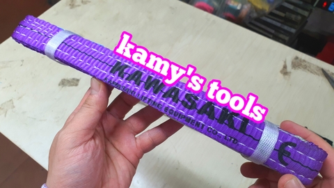 Dây cáp vải cẩu hàng bản dẹp 1 tấn, Hệ số 5:1, dài 1m-10m