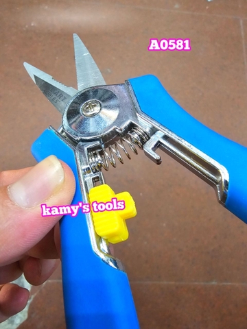 A0581 Kéo cắt cành cây nhọn 6 inch 150mm cán vàng C-mart