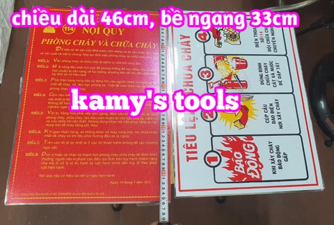 Bảng nội quy tiêu lệnh phòng cháy chữa cháy