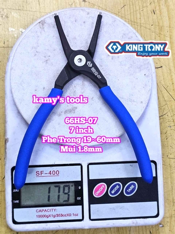 Kìm mở phe thẳng trong ngoài 7 inch Kingtony 66HS-07 66SS-07 mở phe 19-60mm