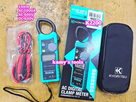 Ampe kìm đo dòng 1000A AC K2200 Kyoritsu miệng kẹp 33mm