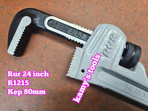 Mỏ lết răng cán bọc nhựa Rur R1215 dài 24 inch kẹp tối đa 80mm