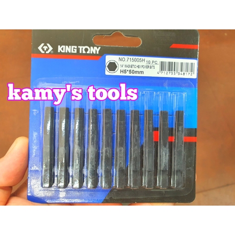 Mũi lục giác 5mm đuôi bắn vít dài 50mm Kingtony model 715005H (lẻ 1 cái)