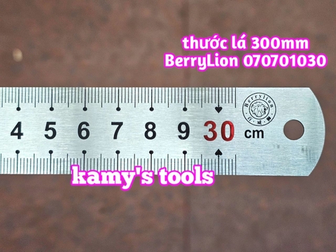 Thước lá inox 300mm 30cm BerryLion 070701030 bề rộng 25mm