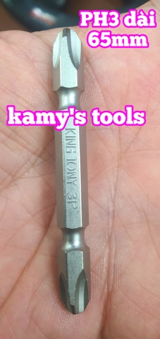 Mũi bắn vít 2 đầu bake PH3 dài 65mm Kingtony model 136503P (bán lẻ 1 cây)