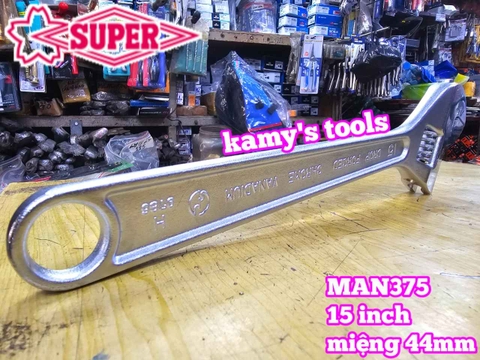 Mỏ lết miệng 15 inch 375mm Supertool model MAN375 mở miệng 44mm
