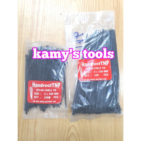 Dây rút dây thít nhựa màu đen 3x100 và 4x150 (1 bich/ 100 sợi)