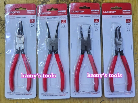 Kìm phe Luxtop 7 inch 175mm cong thẳng bóp vào bung ra LT-CPIB07 LT-CPIS07 LT-CPEB07 LT-CPES07, kìm mở phe