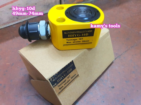 Kích thủy lực lùn 10 tấn HHYG-10D TLP hành trình 25mm chiều cao 49mm-74mm