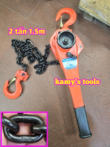 Pa lăng xích lắc tay Nitto 2 tấn 1.5m (1.5 mét) VR-20 cao cấp