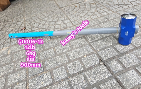 Búa thép đầu lục giác cán cao su 6kg 12LB C-mart model G0006-12 dài 900mm