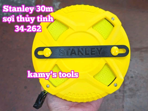 Thước dây cuộn sợi thủy tinh 30m Stanley 34-262 STHT34262-8 bản 12.7mm thước kéo 30 mét