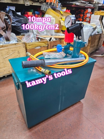 Bơm thử áp lực nước 10mpa 100kg/cm2 WTP-100 có van khóa nước cao cấp kamytools
