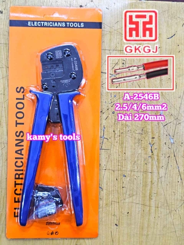 Kìm bấm cos năng lượng mặt trời MC4 2.5-4-6mm2 dài 270mm GKGJ A-2546B