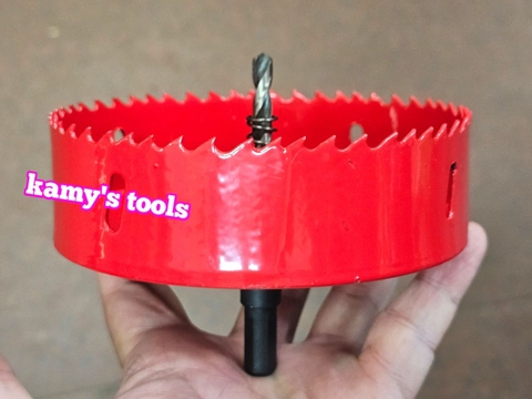 Mũi khoét lỗ tròn đa năng, mũi khoét sắt, mũi khoét gỗ HSS Bi Metal 85mm 90mm 95mm 100mm 110mm 120mm 130mm 140mm