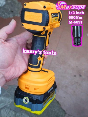Máy vặn siết bulong dùng pin 1/2 inch 600Nm 21V Maxsupe M-6891