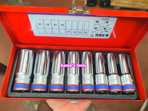 Bộ tuýp bộ khẩu dài 1/2 lục giác hoa thị 8 món Kingtony model 4308MR/4208MR